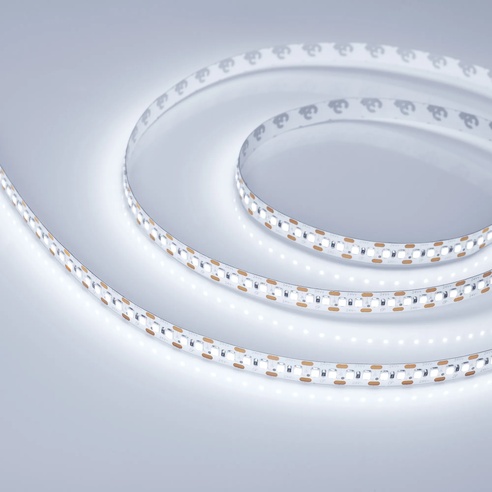 Лента светодиодная RT 2-5000 24V Cx2 Cool 8K 10mm (2835, 168 LED/m, LUX) (Arlight, 17 Вт/м, IP20)