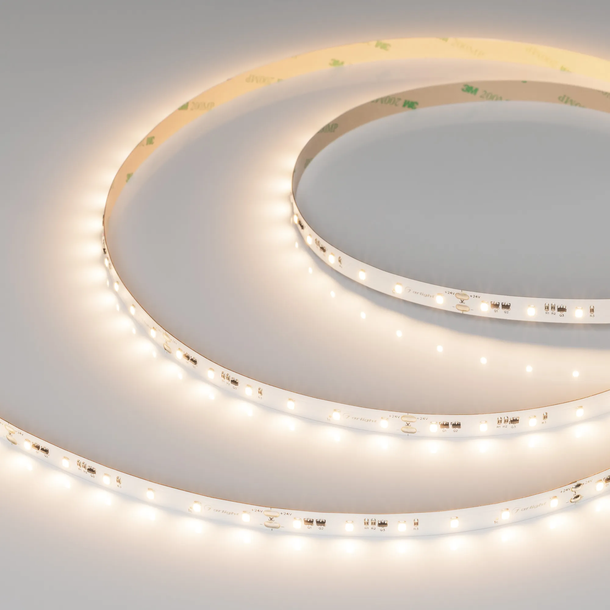 Лента светодиодная IC-A60-10mm 24V Warm3000 (4.8 W/m, IP20, 2835, 20m) (Arlight, 4.8 Вт/м, IP20) - изображение товара