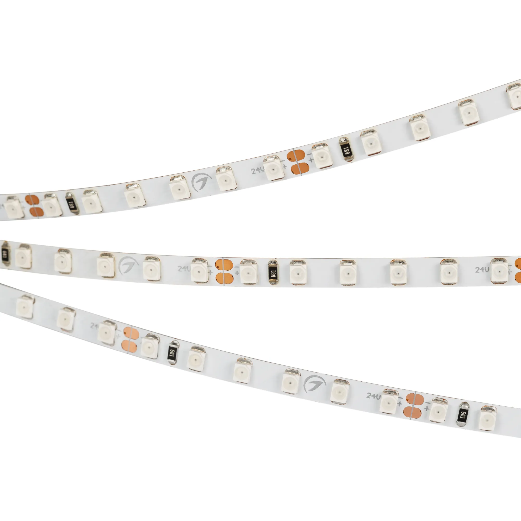 Лента светодиодная RT 2-5000 24V Blue 5mm 2x (3528, 600 LED, LUX) (Arlight, 9.6 Вт/м, IP20) - изображение товара