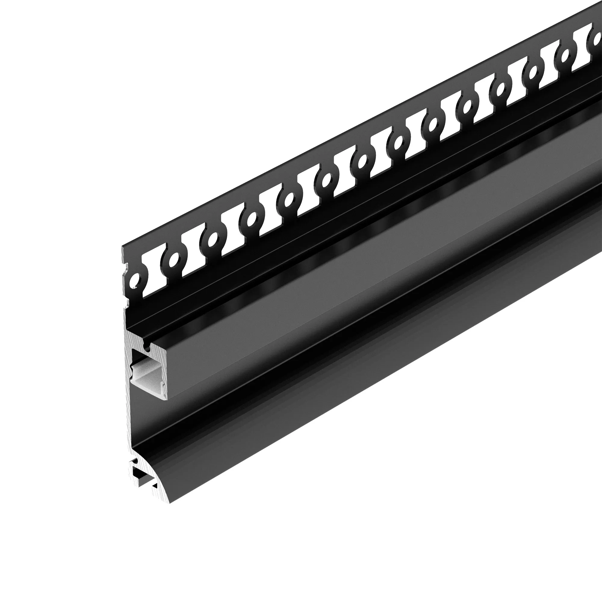 Профиль PLINTUS-FANTOM-L-2000 BLACK (Arlight, Алюминий) - изображение товара