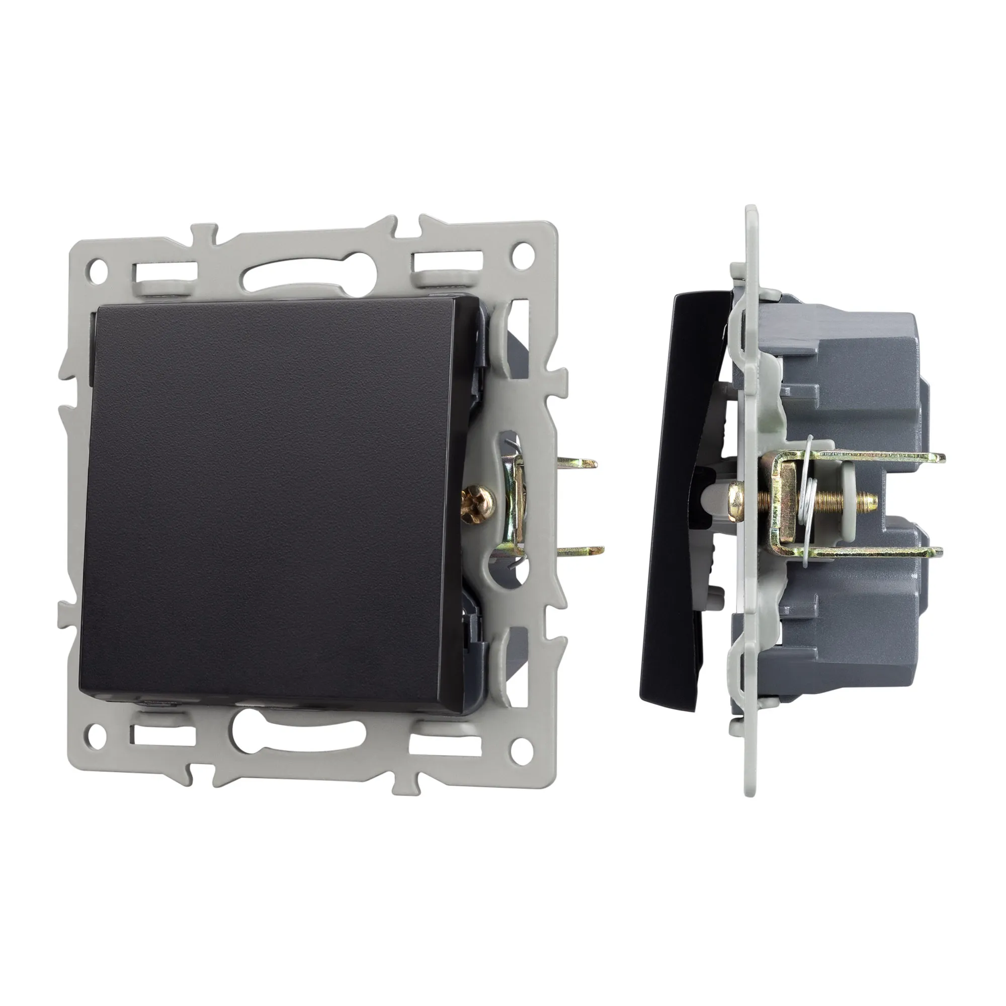 Механизм выключателя одноклавишный перекрёстный SWT-MKX1-PL-BK (250V, 16A) (Arlight, -)